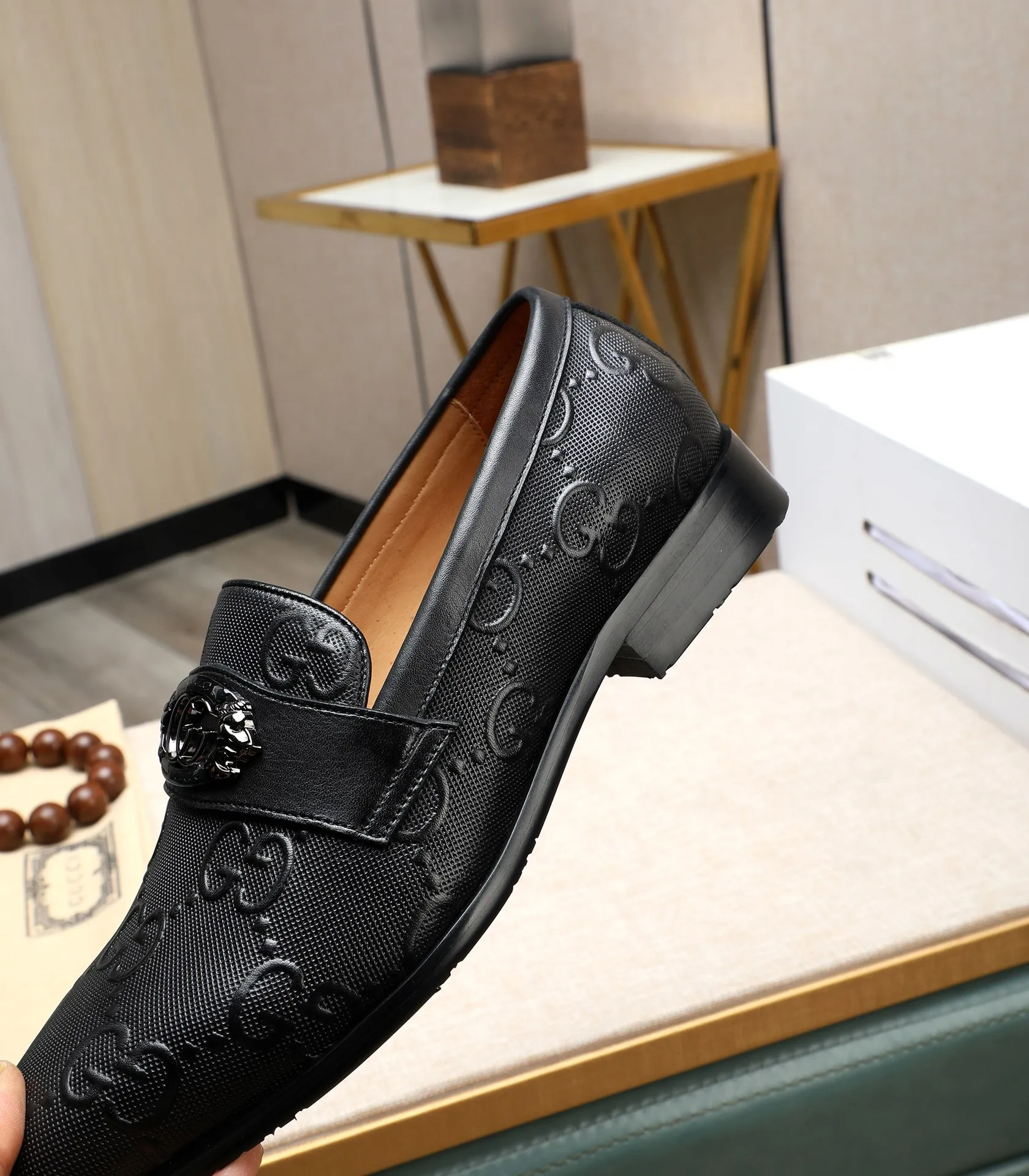 Men's shoes 💰500 📛📛 Original version (water-dyed cow lining) GUCCI official website formal shoes 🌀 Italian 🇮🇹 imported cowhide ➕ top imported water-dyed cowhide lining 💋 fine handmade original bottom, the real thing looks better when photographed in person Standard size 38-44 (45 46 customized)